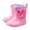Pink-02, variant on Avrntaa Kids Rain Boots - Toddler Rain Shoes Children Waterproof Boots for Boys and Girls Kid Shoes Green Shoes Size 8Toddler