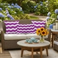thumbnail image 6 of Outdoor Pillow Cover Purple and White Stripes Set of 2 Waterproof Throw Pillowcases Sea Wave Decorative Patio Furniture Pillows for Couch Garden Indoor & Outdoor Use, 6 of 9
