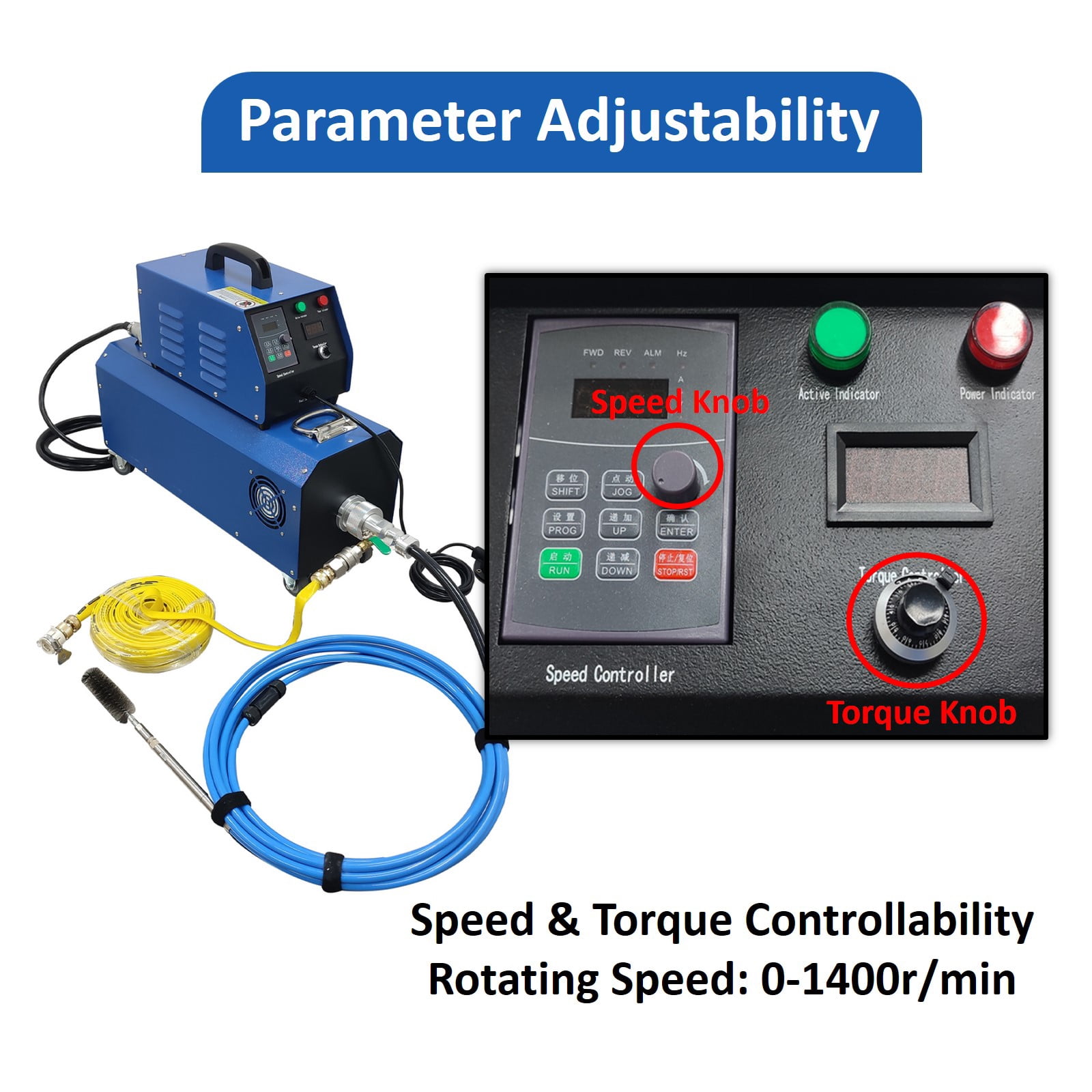 220V Boiler Tube Cleaner Condenser Descaling Cleaning Machine