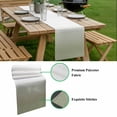 thumbnail image 5 of Sage Green Ombre Table Runner - 70 Inch Long, Kitchen Dining Table Runner Dresser Scarves, Modern Geometric Rhombus Striped Farmhouse Decor for Coffee Tables Wedding Party Banquet, 5 of 8