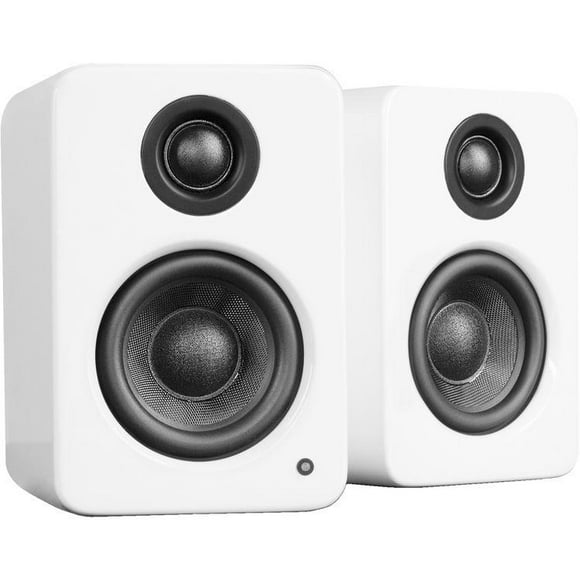 Kanto YU2GW Powered Desktop Speakers USB with Subwoofer Output, Glossy White, Open Box, 1 Count