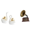 thumbnail image 1 of Elegante Figura De Pareja De Cisnes, Escultura De Resina Vintage, Adorno De Mesa Para Estantería, Entrada, Regalo De Inauguración De La Casa, Decoración Retro., 1 of 8