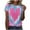 (Type 206)Pink, variant on Otvok Women's Casual And Fashionable Printed T-shirt With Round Neck And Short Sleeved Top