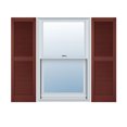 thumbnail image 1 of 18"W x 72"H Lifetime Vinyl, Custom Straight Top Center Mullion, Open Louver Shutters, w/Shutter-Loks (Per Pair), Burgundy Red, 1 of 12