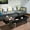 Black, variant on Clear Glass Top Coffee Table With Champagne Metal Drum Base, Contemporary Look, 32x32x18in, 33lb Champagne - Adds Elegance To Living Area