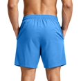 thumbnail image 3 of Boyscolos Men's Quick Dry Athletic Shorts Workout Running Elastic Waist Drawstring Summer Gym Shorts with Zipper Pockets Sky Blue M, 3 of 5