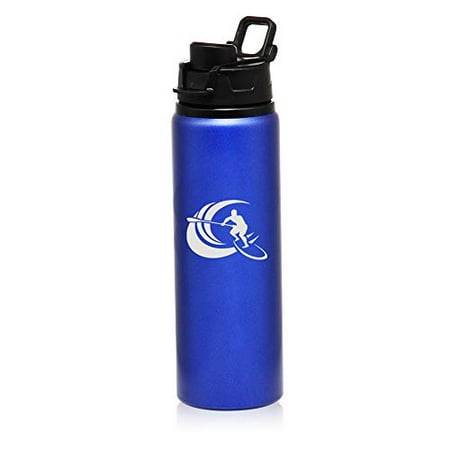 

MIP Brand 25 oz Aluminum Sports Water Travel Bottle Stand Up Paddle Board Surf (Blue)