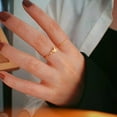 thumbnail image 4 of 1mm Thin Butterfly Ring for Women,18k Gold Plated Titanium Non Tarnish Modern Minimalist Elegant Rings, 4 of 6