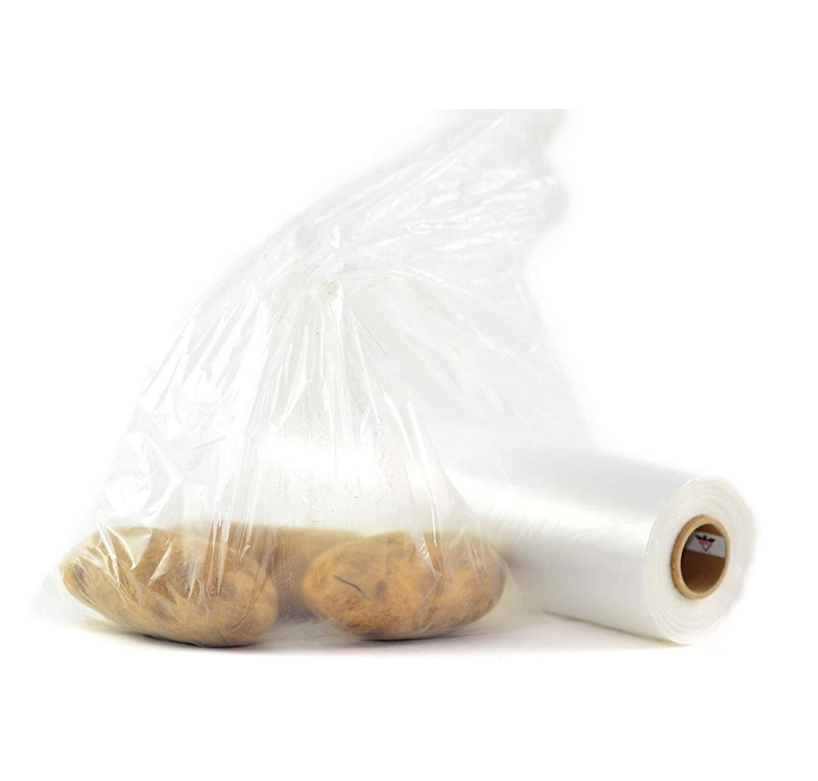 18"x24" Plastic Produce Bags on a Roll 1-roll/cs HDPE clear plastic Onesize