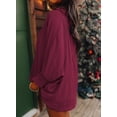 thumbnail image 4 of Top Dokotoo para mujer, moda primaveral, cuello en V, rojo, poliéster M, 4 of 4