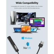 MillSO USB PC Microphone Plug & Play Omnidirectional External USB Computer Lavalier Microphone for Computer, Recording, Gaming, Meeting, 4.9ft