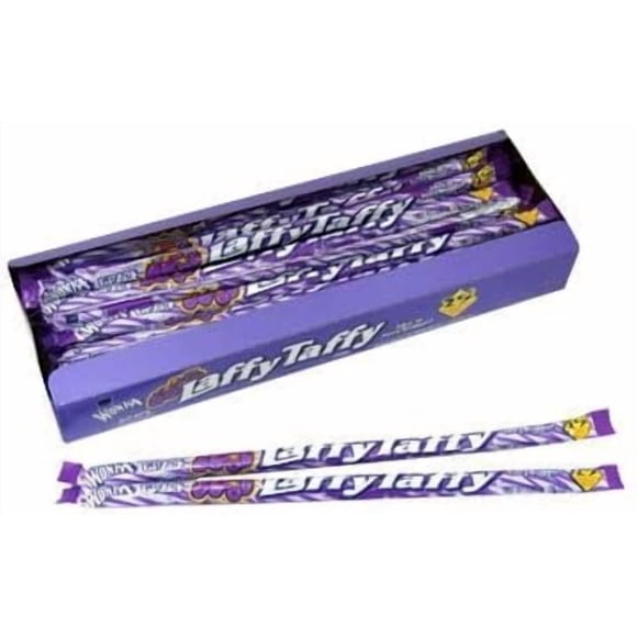Laffy Taffy Grape Rope Candy 0.81 oz 24 Pack – Chewy Grape Flavored Taffy Ropes Bulk Box 1 PACK
