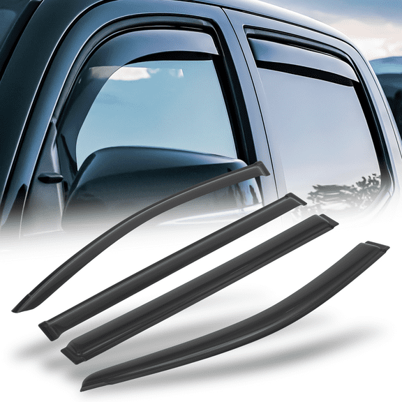 Magshion 4Pcs Tape-on Window Visor Vent Wind Rain Deflector for 2008 2009 2010 2011 2012 Chrysler Town & Country
