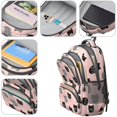 thumbnail image 4 of Black and Gray Cat Pink Pattern Backpack for School, Cute School Bag with Adjustable Shoulder Straps and Padded Back, 16.9"x12.6"x5.9", 4 of 5
