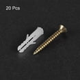 thumbnail image 3 of Uxcell 4x20mm Expansion Bolt Plastic with Screw White 20 Pack, 3 of 5