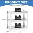 thumbnail image 3 of 3-tier Metal Fish Tank Stand for 30 Gallon Long Aquarium,31.5"*18"*34" | Rack Shelves,heavy duty Steel Aquarium Stand 20 Gallon,Reptile Terrarium Stand,Breeder Tank Stand, 3 of 8
