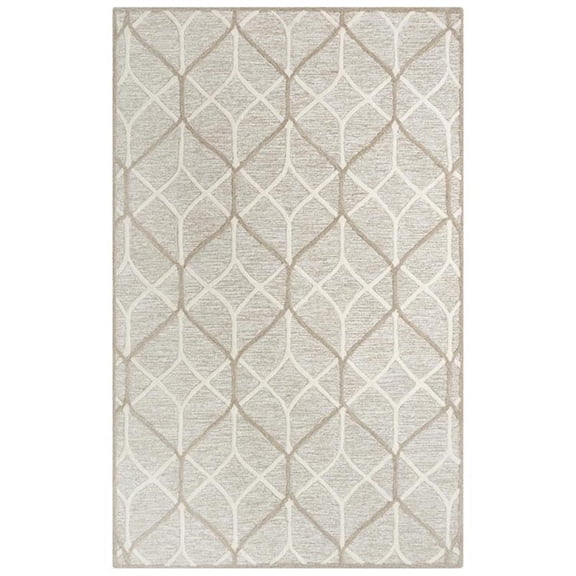 Alora Decor Ava Brown 5'X7'6" Tufted Wool Rug