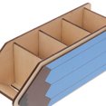 thumbnail image 3 of FONDOTIN Back to School supply caddy Desk Organizer Blue Wood 1Pcs Functional for Classroom Use, 3 of 8