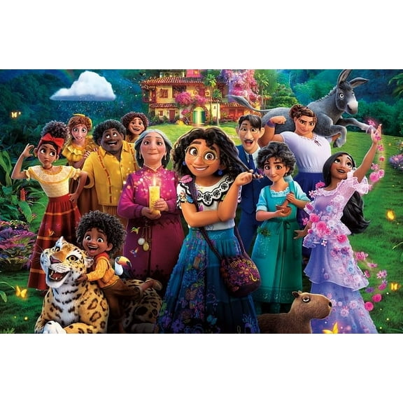 5D DIY Encanto Diamond Painting by Number Kit for Adult, Full Drill Crystal Rhinestone Embroidery Cross Stitch Diamond Embroidery Dotz Kit for Home Wall Decor