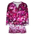 thumbnail image 4 of Hvot&aat Christmas Shirts Long Sleeve Henley V Neck Tunic Tops Holiday Party Blouses Xmas Sweatshirts, 4 of 4