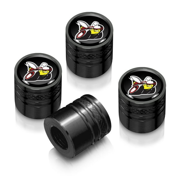 Dodge Scat-Pack Black on Black Aluminum Cylinder-Style Tire Valve Stem Caps