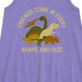 thumbnail image 2 of Instant Message - Dinosaur - Friends Come in Every Shape & Size - Toddler & Youth Girls A-line Dress, 2 of 5