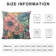 thumbnail image 6 of HENGT Watercolor Floral Pillow Cases Botanical Delicate Roses Flower Pink Green Peach Throw Pillow Cover  Indoor Square Cushion Cover for Office Sofa Couch  2pcs, 6 of 6