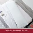 thumbnail image 3 of Mellanni Body Pillow Case, Hotel Luxury Brushed Microfiber Pillow Cover 20" x 54", White, 3 of 7