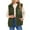 Army Green, variant on SDNall Women's Fleece Jacket, Sleeveless, Warm, Zip Up, Fuzzy, Pockets - Stylish Outerwear Vest