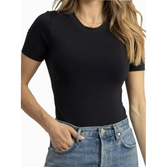 Short Sleeve Shirts for Women Basic Women' T-Shirts Trendy Stretchy Lightweight Summer Casual Tops