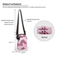 thumbnail image 6 of HELLHERO Floral Leopard Pink with Zipper Sling Bag with Adjustable Shoulder Strap Polyester 4.33"x1.97"x7.09" for Men, Women, 6 of 7