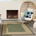 thumbnail image 4 of Nourison Horizon Indoor/Outdoor 5' x 7' Green Modern Rug, 4 of 11
