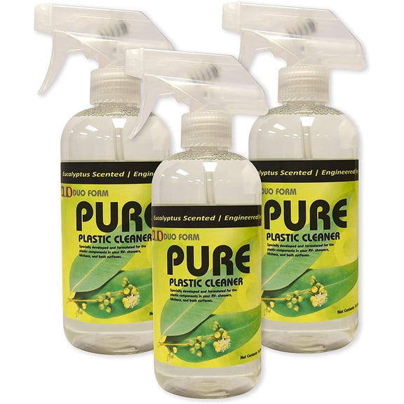 Duo Pure Plastic Cleaner: Bath and Kitchen Plastic Cleaner- 3 Pack