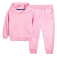 thumbnail image 4 of 2 Piece Set Baby Girls Boys Solid Color Hoodie&Sweatpants Outfit Toddler Kids Casual Outfit 1-12 Years, 4 of 8