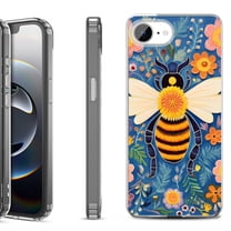 Shockproof Protective Phone Case for iPhone 16e, by OneToughShield - Bee Flower