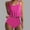 A_ Hot Pink, variant on Two Piece Bikini Sets for Women High Waisted Floral Bottoms Swimsuit Sexy Full Coverage Padded Bathing Suit Beachwear Army Green XXXL