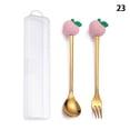 thumbnail image 1 of 2Pcs Cartoon Christmas Doll Spoons Fork With Storage Box Coffee Dessert Tool, 1 of 4