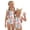 #A04-Beige, variant on Abcomgle Girls One Piece Swimsuits 10-12 Floral Print One Piece Girls Swimsuit Ruffled Stretchy Girls Swimwear