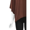 thumbnail image 4 of Made by Johnny Womens V-Neck Square Sleeves Oversized Loose Fit Top M RUST, 4 of 6