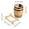 thumbnail image 4 of Dispensador de cerveza en barril, decantador, mini barril con soporte, cubo de whisky de roble de 1 l con grifo, recipiente de madera para vino tinto, para bar y restaurante., 4 of 7