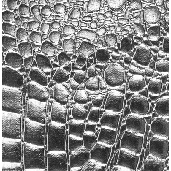 Silver Crocodile, 55" Inches Wide – Sold By The Yard ()