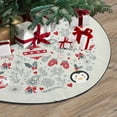 thumbnail image 3 of FMSHPON Santa Claus SnowmanPenguin Xmas Christmas Tree Skirt Stand Mat for Holiday Party Decoration Indoor Outdoor 48 inches, 3 of 3
