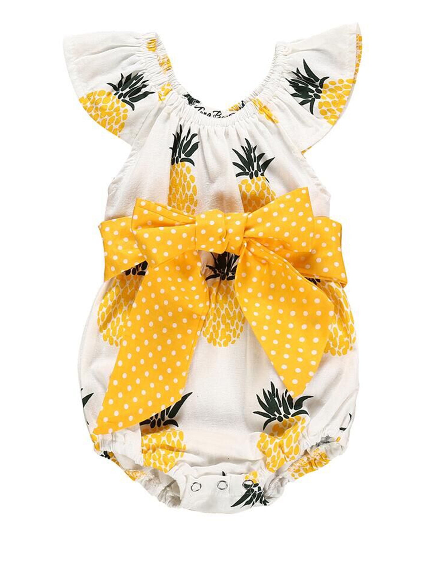 baby girl pineapple romper