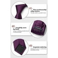 thumbnail image 4 of HISDERN Solid Color Ties for Men Business Tie and Pocket Square Set Classic Satin Mens Wedding Necktie,Purple, 4 of 8