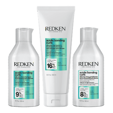 Redken Acidic Bonding Curls Shampoo, Conditioner and Silicone-Free Leave-In Treatment Retail