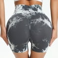 thumbnail image 2 of Pantalones cortos deportivos de Yoga sin costuras con tinte de corbata, mallas para gimnasio para mujer, pantalones cortos de cintura alta para Fitness, ropa de entrenamiento para correr para mujer, 2 of 5