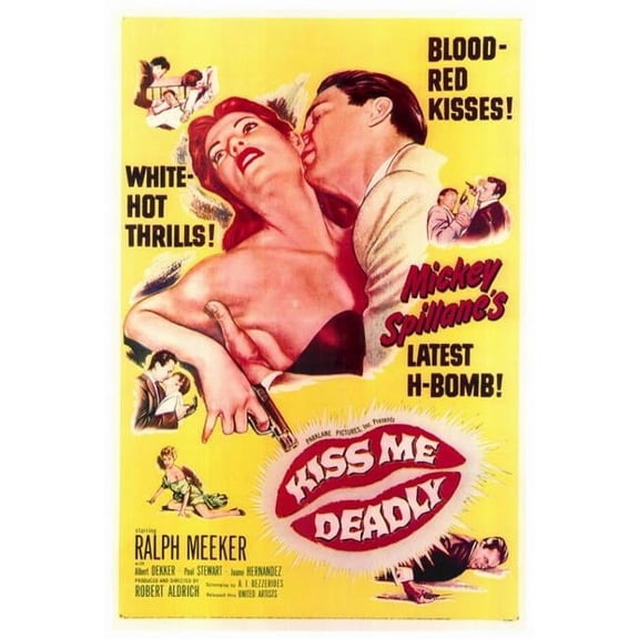 Pop Culture Graphics MOVCF1188 Kiss Me Deadly Movie Poster Print, 27 x 40