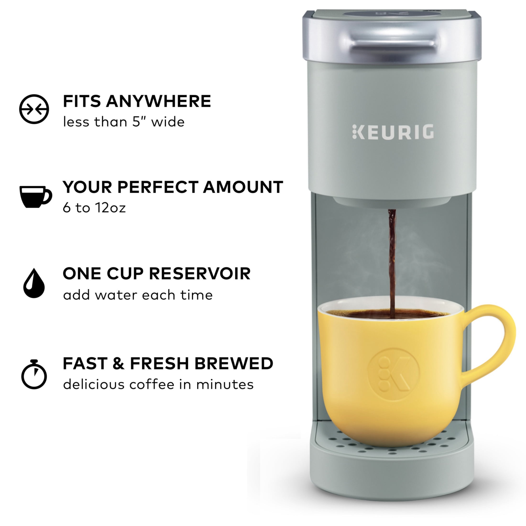Keurig K-Mini Single Serve Coffee Maker, Studio Gray