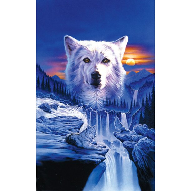 Diamond Painting (DE6176) 5D Wolf Animal Pattern Square Rhinestone (B1265) 45x60cm FLhrweasw Nuevo