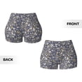 thumbnail image 3 of Sikiie Daisies Flowers Print Workout Shorts Women Scrunch Butt Gym Shorts Seamless High Waist Tummy Control Yoga Biker Athletic Shorts, 3 of 5